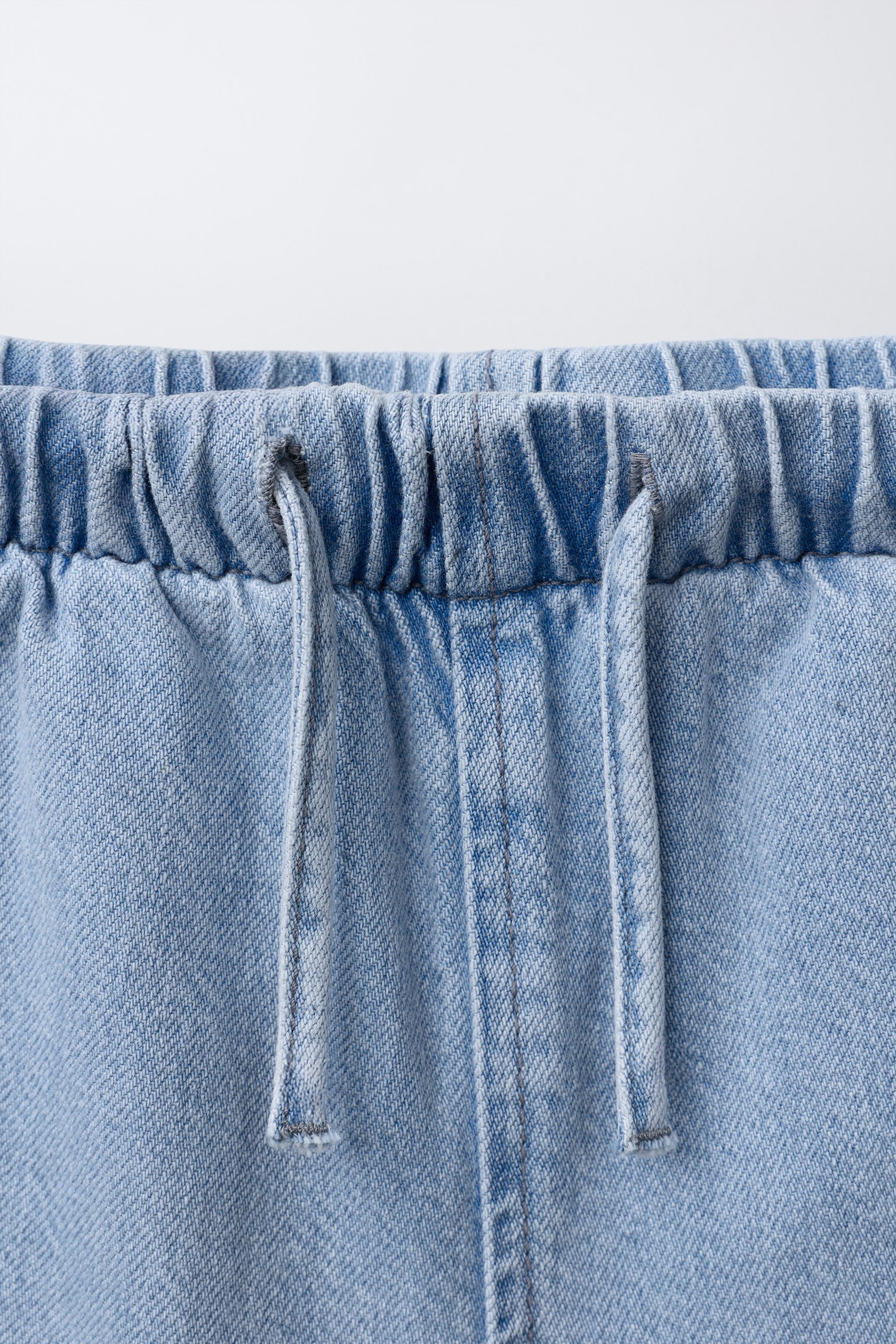 JEAN LARGE À CORDONS